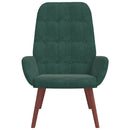 vidaXL sötétzöld bársony pihenőfotel