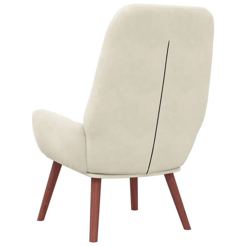 vidaXL krémfehér bársony pihenőfotel