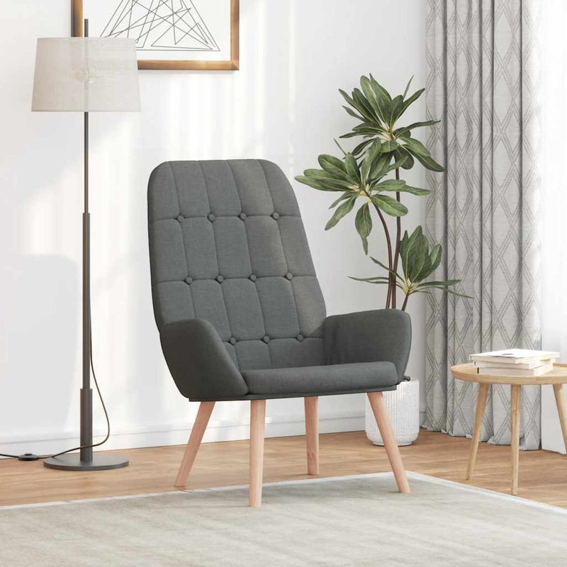 vidaXL sötétszürke szövet pihenőfotel