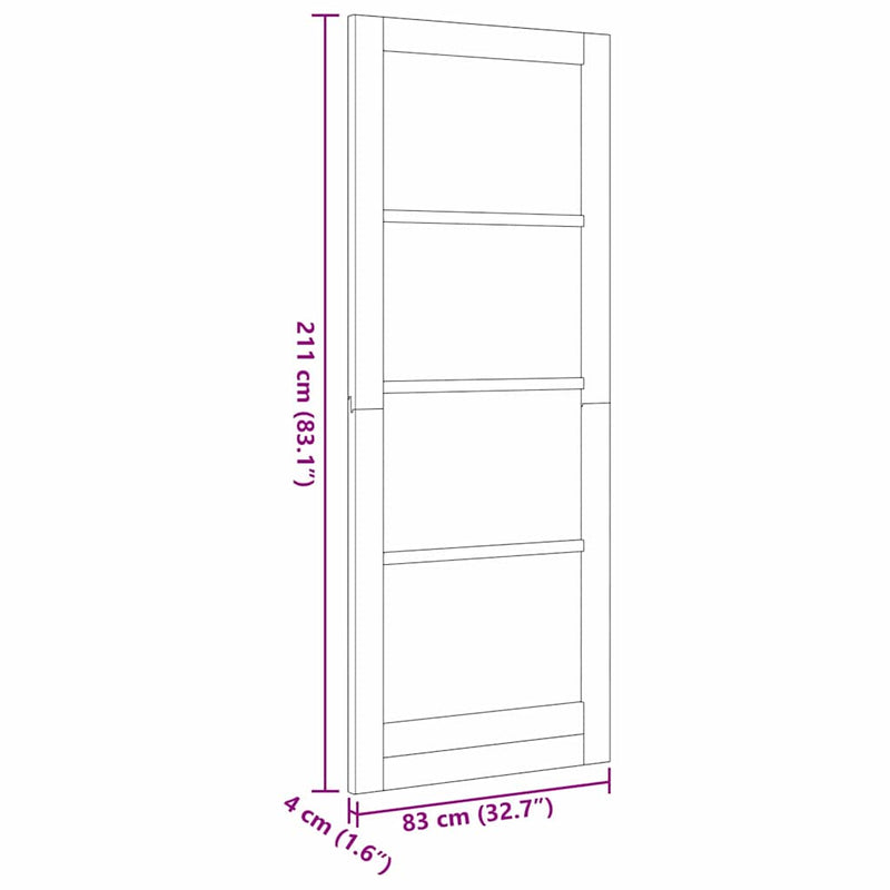 vidaXL Belső Ajtó ORKDAL Barna 83 x 211 cm Furnér