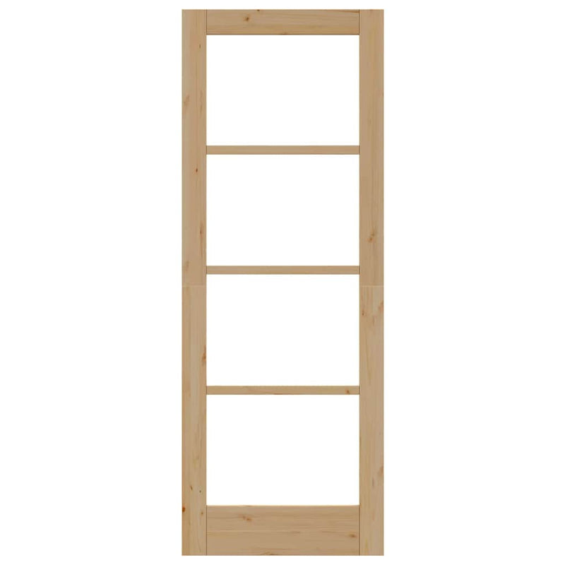 vidaXL Üveges Belső Ajtó Barna 73.5 x 198.5 cm Tömör fenyőfa és üveg