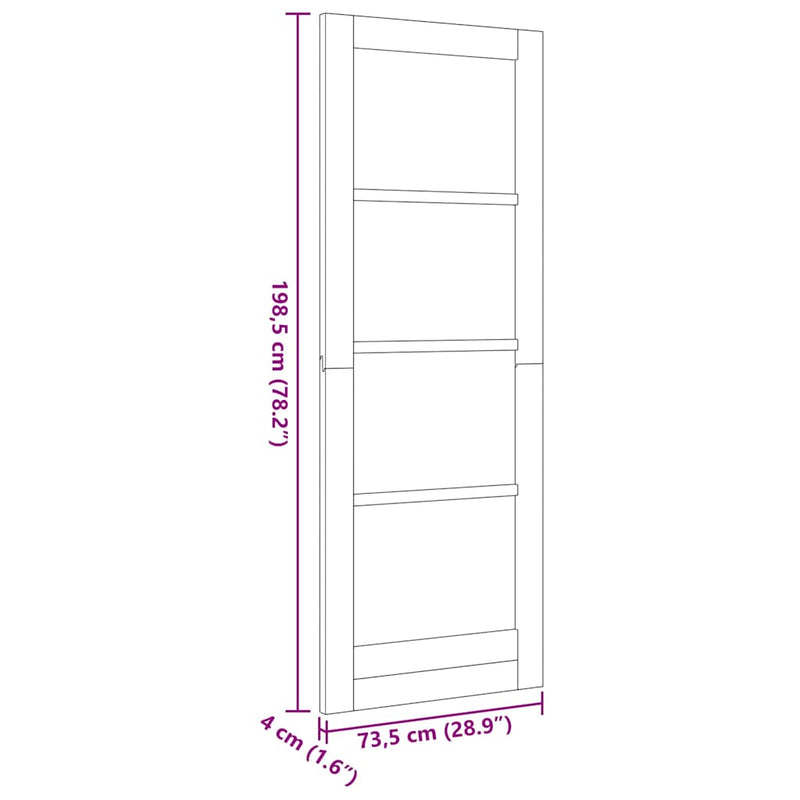 vidaXL Belső Ajtó Üveggel ORKDAL Fehér 73.5 x 198.5 cm