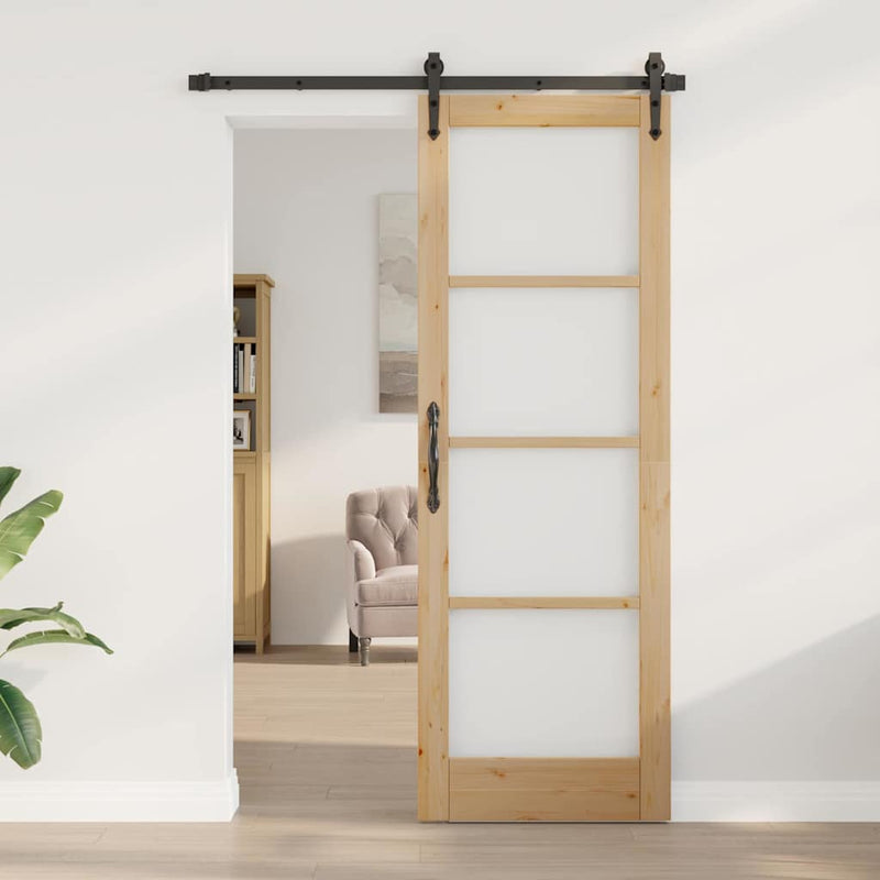 vidaXL Belső Ajtó Üveggel ORKDAL Barna 73.5 x 211 cm