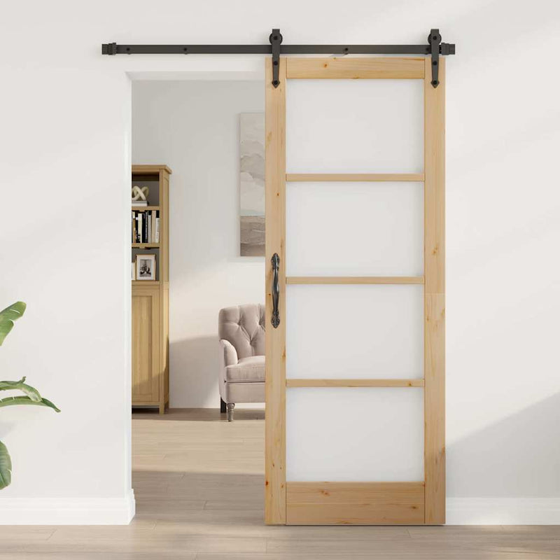 vidaXL Belső Ajtó Üveggel ORKDAL Barna 78 x 202 cm