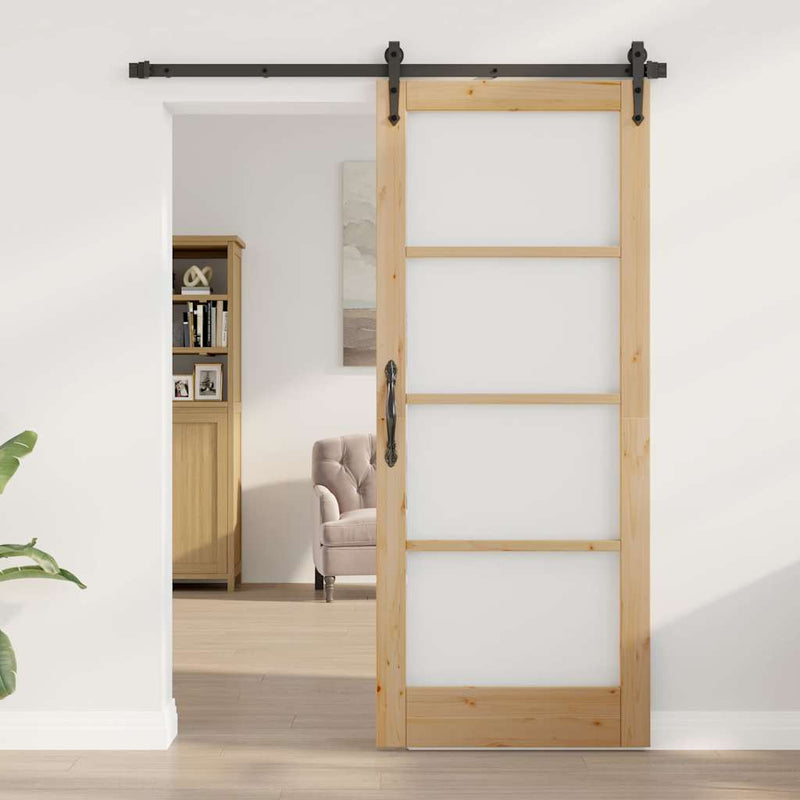 vidaXL Belső Ajtó Üveggel ORKDAL Barna 83 x 202 cm