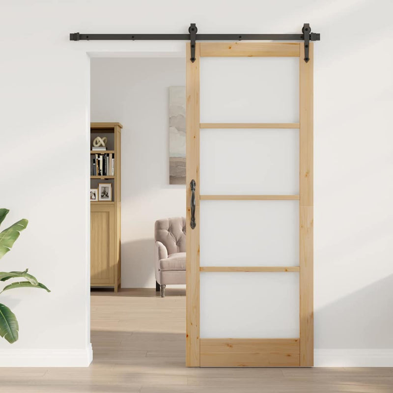 vidaXL Belső Ajtó Üveggel ORKDAL Barna 83 x 211 cm