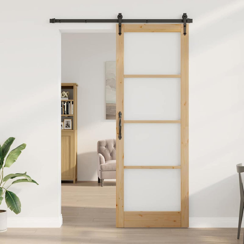vidaXL Belső Ajtó Üveggel ORKDAL Barna 83 x 232 cm