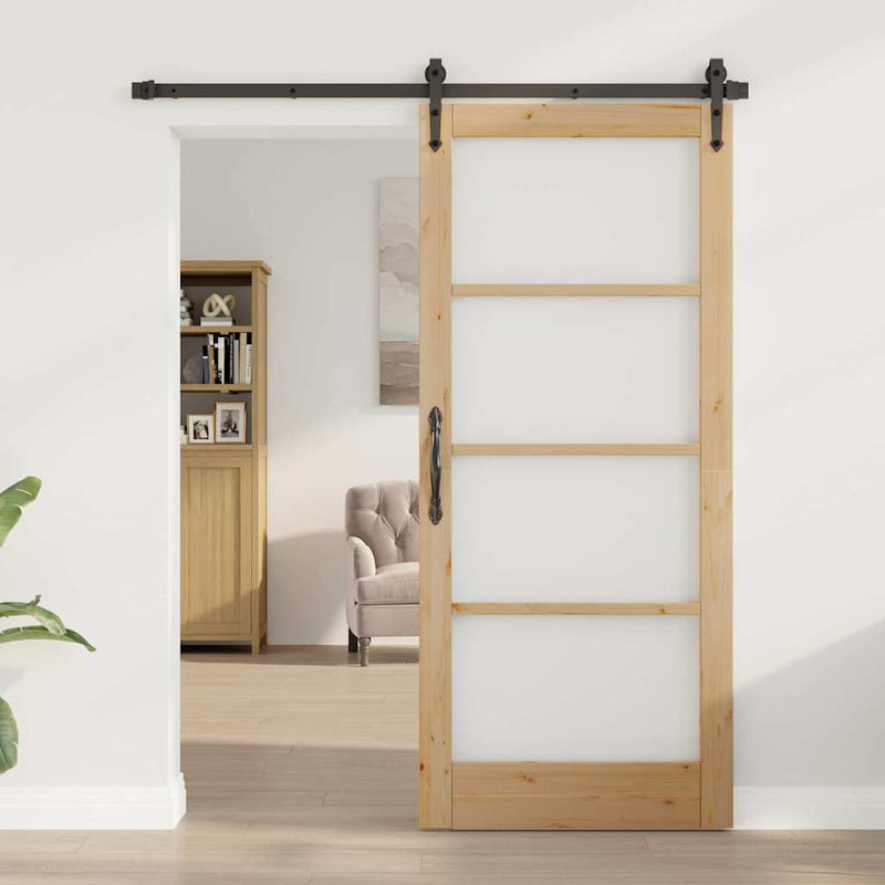 vidaXL Belső Ajtó Üveggel ORKDAL Barna 86 x 198.5 cm