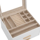 vidaXL ékszerdoboz 3 rétegű fehér 23x20,5x14 cm 23x20,5x14 cm