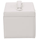 vidaXL ékszerdoboz 4 rétegű tükörrel zárható fehér 22,5x17,5x16,5 cm