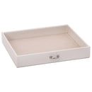 vidaXL ékszerdoboz 4 rétegű tükörrel zárható fehér 22,5x17,5x16,5 cm