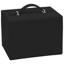 vidaXL ékszerdoboz 3 rétegű tükörrel zárható fekete 26x18x17,5 cm