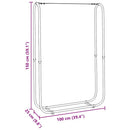vidaXL horganyzott acél tűzifatároló 100x25x150 cm