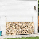 vidaXL horganyzott acél tűzifatároló 250x25x150 cm