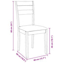 vidaXL 2 db barna tömörfa gumiból készült étkezőszékek párnákkal