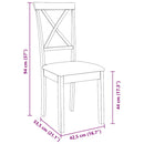 vidaXL 2 db barna tömörfa gumiból készült étkezőszékek párnákkal