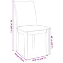 vidaXL 2 db fehér tömörfa gumiból készült étkezőszékek párnákkal