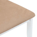 vidaXL 2 db fehér tömörfa gumiból készült étkezőszékek párnákkal