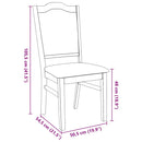 vidaXL 2 db barna tömörfa gumiból készült étkezőszékek párnákkal