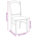 vidaXL 2 db barna tömörfa gumiból készült étkezőszékek párnákkal