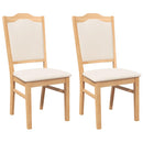 vidaXL 2 db tömörfa gumiból készült étkezőszékek párnákkal