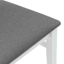 vidaXL 2 db fehér tömörfa gumiból készült étkezőszékek párnákkal