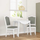 vidaXL 2 db fehér tömörfa gumiból készült étkezőszékek párnákkal