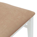 vidaXL 2 db fehér tömörfa gumiból készült étkezőszékek párnákkal