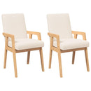 vidaXL 2 db tömörfa gumiból készült étkezőszékek párnákkal