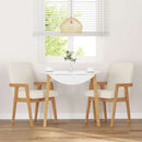 vidaXL 2 db tömörfa gumiból készült étkezőszékek párnákkal