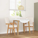 vidaXL 2 db tömörfa gumiból készült étkezőszékek párnákkal