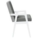 vidaXL 2 db fehér tömörfa gumiból készült étkezőszékek párnákkal