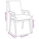 vidaXL 2 db fehér tömörfa gumiból készült étkezőszékek párnákkal