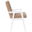 vidaXL 2 db fehér tömörfa gumiból készült étkezőszékek párnákkal