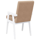 vidaXL 2 db fehér tömörfa gumiból készült étkezőszékek párnákkal