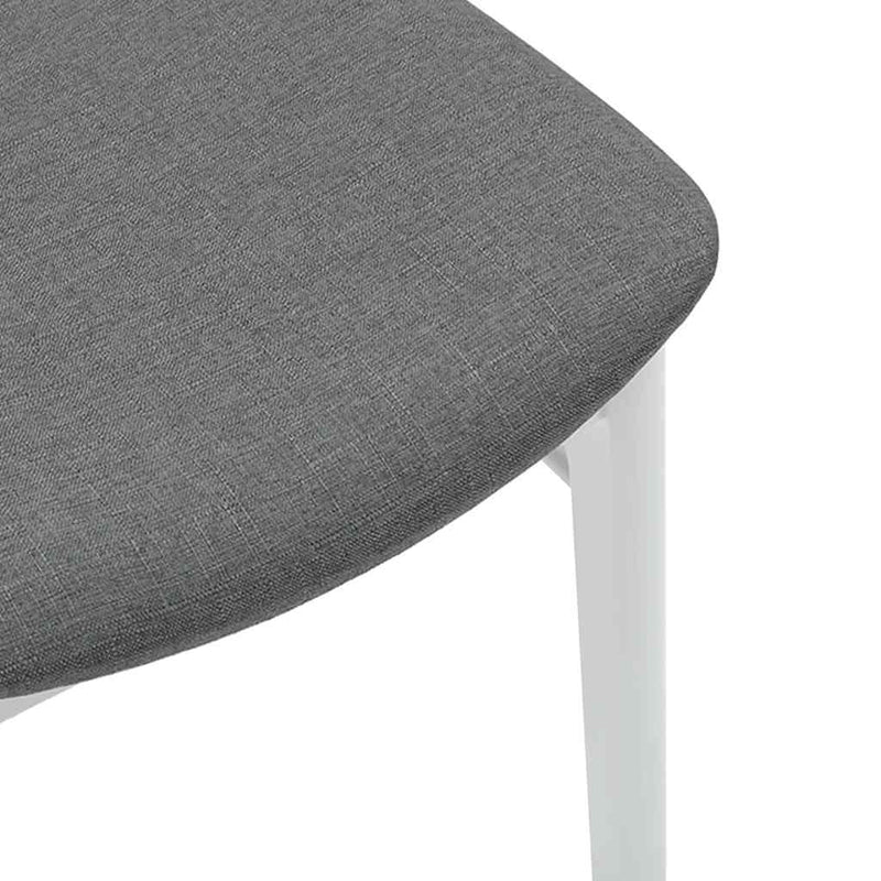 vidaXL 2 db fehér tömörfa gumiból készült étkezőszékek párnákkal