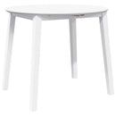 vidaXL fehér tömörfa gumi étkezőasztal