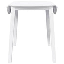 vidaXL fehér tömörfa gumi étkezőasztal