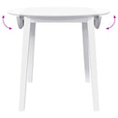 vidaXL fehér tömörfa gumi étkezőasztal