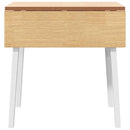 vidaXL fehér tömörfa gumi étkezőasztal