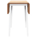 vidaXL fehér tömörfa gumi étkezőasztal