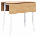 vidaXL fehér tömörfa gumi étkezőasztal