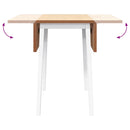 vidaXL fehér tömörfa gumi étkezőasztal