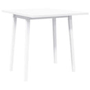 vidaXL fehér tömörfa gumi étkezőasztal