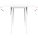 vidaXL fehér tömörfa gumi étkezőasztal