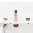 vidaXL fehér tömörfa gumi étkezőasztal