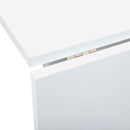 vidaXL fehér tömörfa gumi étkezőasztal