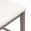 vidaXL 2 db barna tömörfa gumiból bárszékek párnákkal