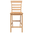 vidaXL 2 db természetes tömörfa gumiból bárszékek