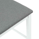 vidaXL 2 db fehér tömörfa gumiból bárszékek párnákkal